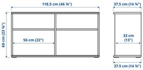 SKRUVBY έπιπλο TV, 118x38x60 cm 505.203.57