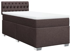 ΚΡΕΒΑΤΙ BOXSPRING ΜΕ ΣΤΡΩΜΑ ΣΚΟΥΡΟ ΚΑΦΕ 80X200 ΕΚ. ΥΦΑΣΜΑΤΙΝΟ 3285725