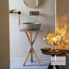 Scarabeo Cross Sand Φ52 Solid Wood - Βάση για νιπτήρα