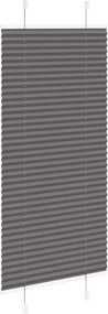 vidaXL Πλισέ περσίδα Μαύρο 60x100 cm Πλάτος υφάσματος 59,4 cm