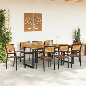 vidaXL Καρέκλα Κήπου 8 pcs Καφέ 56 x 57 x 87εκ. Μασίφ ξύλο ακακίας