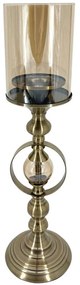 Κηροπήγιο Στεφάνι 24-15-40070 53cm Bronze Marhome Metal, Glass