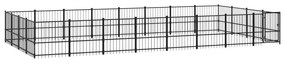 Κλουβί Σκύλου Εξωτερικού Χώρου 30,11 μ² από Ατσάλι - Μαύρο