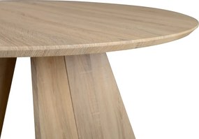 Τραπέζι Bibble pakoworld MDF σε φυσική απόχρωση Φ120x76εκ