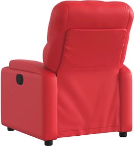 vidaXL Πολυθρόνα Ανακλινόμενη Κόκκινη από Συνθετικό Δέρμα