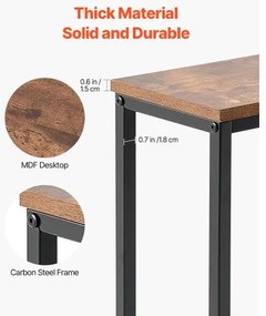 VEVOR Narrow Console Sofa Table Couch Table 70.9” for Entryway &amp; Living Room