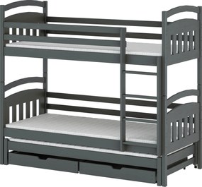 ALAN 90x200 graphite bunk bed Lano Furniture