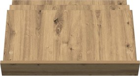 vidaXL Ράφι Περιοδικών με ράφι Artisan Oak 65 x 53 x 28,5 εκ