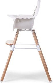 Κάθισμα Φαγητού Childhome EVOLU 2 Natural-White 2in1 &amp; Bumper