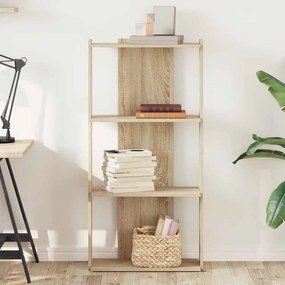 vidaXL Βιβλιοθήκη 3 Επιπέδων Sonoma Δρυς 60x30x120 εκ. Επεξεργ. Ξύλο