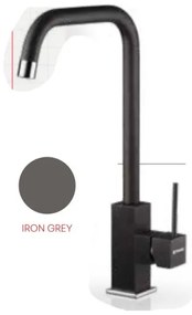 Pyramis Adelita Μπαταρία Κουζίνας Αναμεικτική Iron Grey