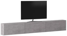 Έπιπλο τηλεόρασης επιτοίχιο Palm Megapap χρώμα γκρι ρετρό 180x32x30εκ.