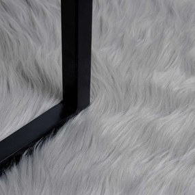 vidaXL Χαλί από τεχνητό πρόβειο δέρμα TAFALLA Γκρι Ø 120 cm