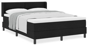 vidaXL Κρεβάτι με ελατήρια Μαύρο 140 x 200 cm Ύφασμα και αφρός