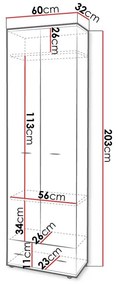 Locker Ντουλάπα Μπεζ 60x203x32