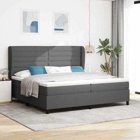vidaXL Σκηνίδιο Κρεβατιού με Στρώμα 200 x 200 εκ. Σκούρο Γκρι, Υφασμάτινο