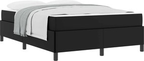 vidaXL Σκελετός Κρεβατιού με στρώμα Μαύρο 140 x 200 cm ύφασμα