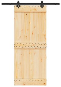 Συρόμενη Μεσόπορτα με Μηχανισμό 85 x 210 εκ. Μασίφ Ξύλο Πεύκου