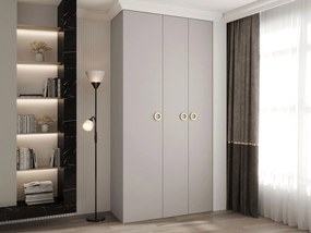 Ντουλάπα Como I 120 Τρίφυλλη-Cashmere - Χρυσό