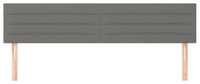 vidaXL Κρεβάτι Boxspring με Στρώμα Σκούρο Γκρι 120x190 εκ Υφασμάτινο