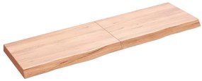 vidaXL Ράφι Τοίχου Ανοιχτό Καφέ 140x40x(2-6)εκ. Επεξ. Μασίφ Ξύλο Δρυός