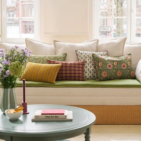 Ορθογώνια μαξιλαροθήκη με ρίγες από βαμβάκι, OSWALD