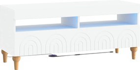 vidaXL Ντουλάπα LED Τηλεόρασης Λευκό Επεξεργασμένο Ξύλο
