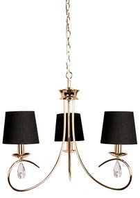 Φωτιστικό Κρεμαστο Aca TNK81490CG3P BASILICO Μαύρο Ματ (Black Mat)