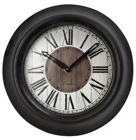 Ρολόι Τοίχου Polyresin Μαύρο ESPIEL 23,2x5,4x23,2εκ. ROL604