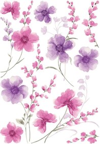 Purple Flowers αυτοκόλλητα τοίχου βινυλίου (44231)