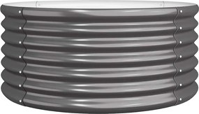 vidaXL Ζαρντινιέρα Ανθρακί 80x80x36 εκ. Γαλβανισμένος χάλυβας