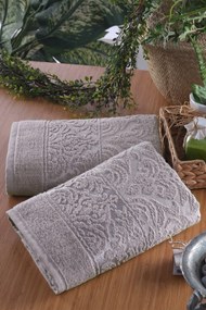 Stewehome ΣετΣετ 2 Πετσετών Χεριών &amp;amp; Προσώπου γκρι 50x90 cm