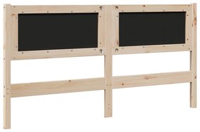 vidaXL Ταπετσαρισμένο κεφαλάρι Καφέ 150 cm Στερεά ξυλεία πεύκου