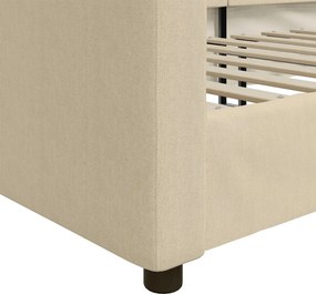 vidaXL Καναπές Κρεβάτι Κρεμ 80 x 200 εκ. Υφασμάτινος