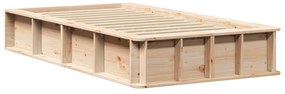 vidaXL Σκελετός Κρεβατιού με αποθήκευση Καφέ 90 x 190 cm ξύλο