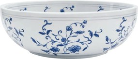 vidaXL Νιπτήρας Λευκός και Μπλε Φ41x14 εκ. Κεραμικός