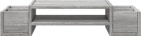 vidaXL Βάση Οθόνης με Αποθ. Γκρι Sonoma 70x27x15 εκ. Επεξεργ. Ξύλο