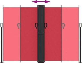 vidaXL Σκίαστρο Πλαϊνό Συρόμενο Κόκκινο 180 x 1000 εκ.