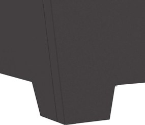 vidaXL Φωτιά Μαύρο 80 x 80 x 40 cm Ατσάλι