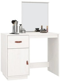 vidaXL Μπουντουάρ Λευκό 95x50x134 εκ. Μασίφ Ξύλο Πεύκου