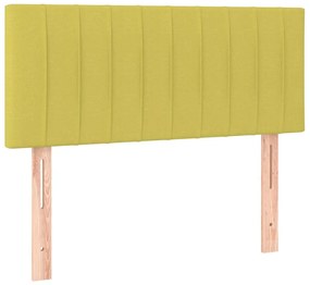 Κρεβάτι Boxspring με Στρώμα Πράσινο 100 x 200 εκ. Υφασμάτινο - Πράσινο