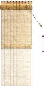 vidaXL Ρόλερ (στόρι) Φυσικό 80 x 220 cm Καλάμι