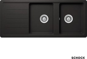 Schock Element 31300 - Νεροχύτης Κουζίνας Γρανίτη 116x50 - Nero