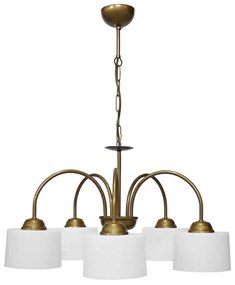 Φωτιστικό Οροφής Bella Drum 01-0376 5/E27 Φ55x70cm Gold Matte-White Heronia Metal