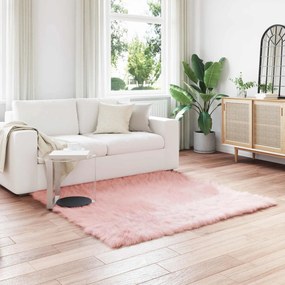 vidaXL Χαλί από τεχνητό πρόβειο δέρμα TAFALLA Ροζ 120 x 120 cm