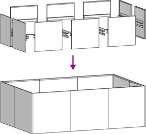 vidaXL Ζαρντινιέρα Λαδί 120x80x40 εκ. από Χάλυβα