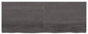 Πάγκος Μπάνιου Σκούρο Καφέ 160x60x(2-6) εκ. Επεξεργ. Μασίφ Ξύλο - Γκρι
