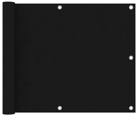 vidaXL Διαχωριστικό Βεράντας Μαύρο 75 x 400 εκ. Ύφασμα Oxford
