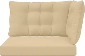 vidaXL Μαξιλάρι Καναπέ Εξωτερικού Χώρου 3 pcs Μπεζ Πολυεστέρας