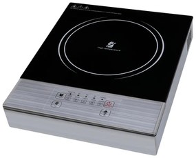 Elite EFP-1256B μονή εστία υπέρυθρων, 2200W, έλεγχος αφής, οθόνη LED, χρονοδιακόπτης, μαύρο/inox